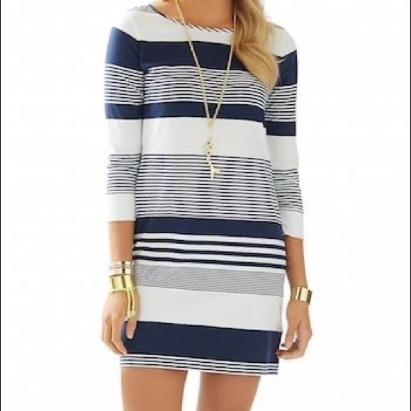 Lilly Pulitzer Dresses & Skirts - Lilly Pulitzer Navy and White Striped Dress
